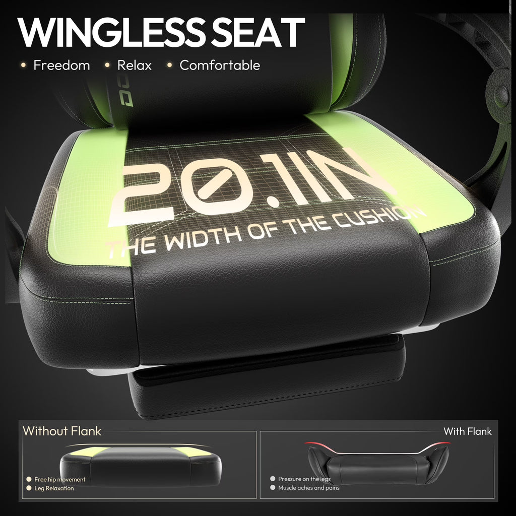Level Up Your Comfort! 🎮✨ Check Out This Ergonomic Gaming Chair with Footrest & Massage Support - Perfect for Gaming & Office Use! 💺💚 #GamingChair #Comfort #Ergonomics