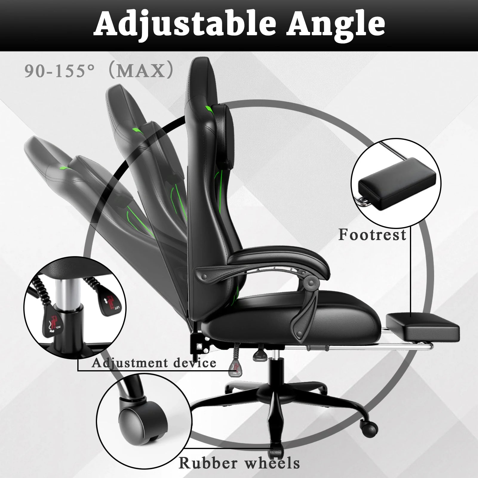 Level Up Your Gaming Experience with Our Ergonomic Gaming Chair! 🎮✨ Adjustable, comfy, and ready for epic sessions! 🪑💥