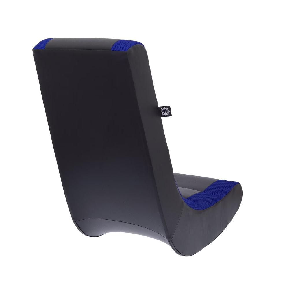 Level Up Your Gaming Experience with the Classic Video Rocker Floor Chair! Perfect for Kids & Teens in Stylish Black/Blue! 🎮🪑
