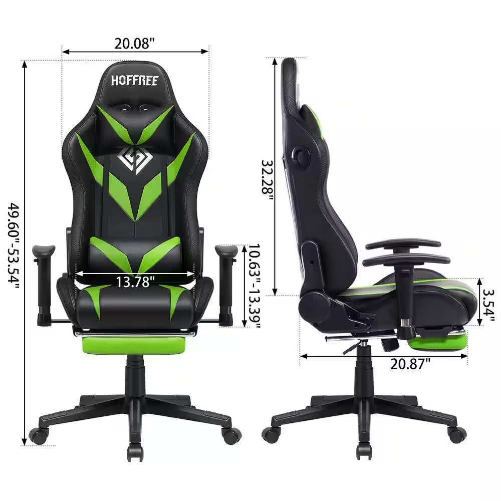 Level up your gaming setup with our sleek Green Faux Leather Massage Reclining Chair! 🎮✨ Enjoy Bluetooth speakers and adjustable armrests for ultimate comfort! #GamingChair #ErgonomicDesign #BluetoothSpeakers