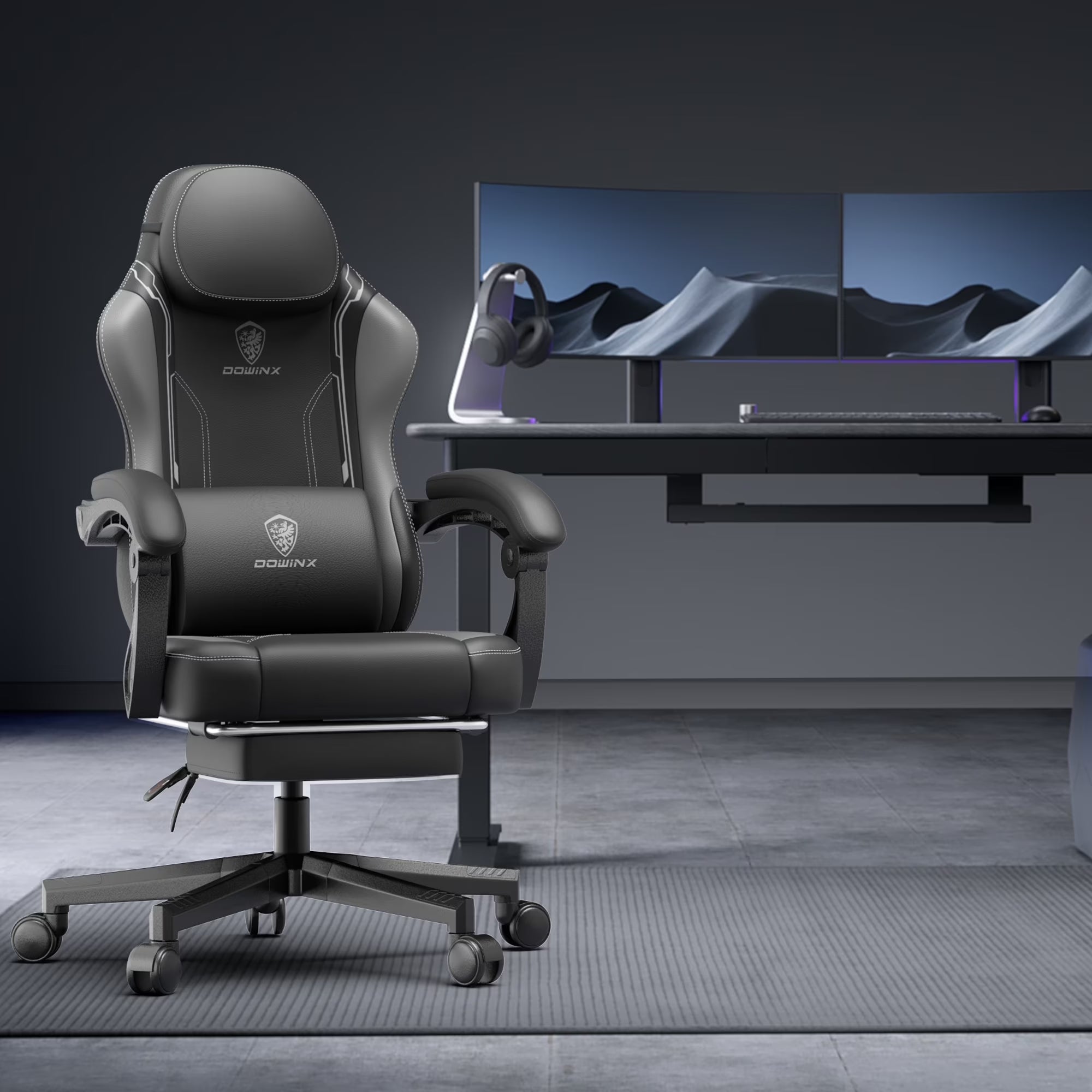 Level Up Your Comfort! 🎮✨ Ergonomic Gaming Chair with Massage Lumbar Support & Footrest - Perfect for Office & Gaming! 💺💪 #GamingChair #Comfort #Ergonomics