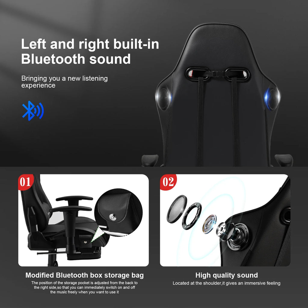 Transform Your Gaming Setup with the GTRACING Music Gaming Chair! 🎮🪑 Experience ultimate comfort and style with its ergonomic design and cozy footrest! #GTRACING #GamingChair #LevelUpYourGame