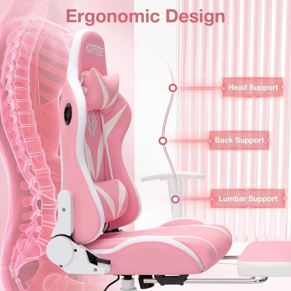 Level up your gaming experience with our stylish Pink Faux Leather Massage Chair! 🎮✨ Featuring LED lights, Bluetooth speakers, and adjustable armrests for ultimate comfort! 💖🛋️ #GamingChair #Ergonomic #PinkVibes