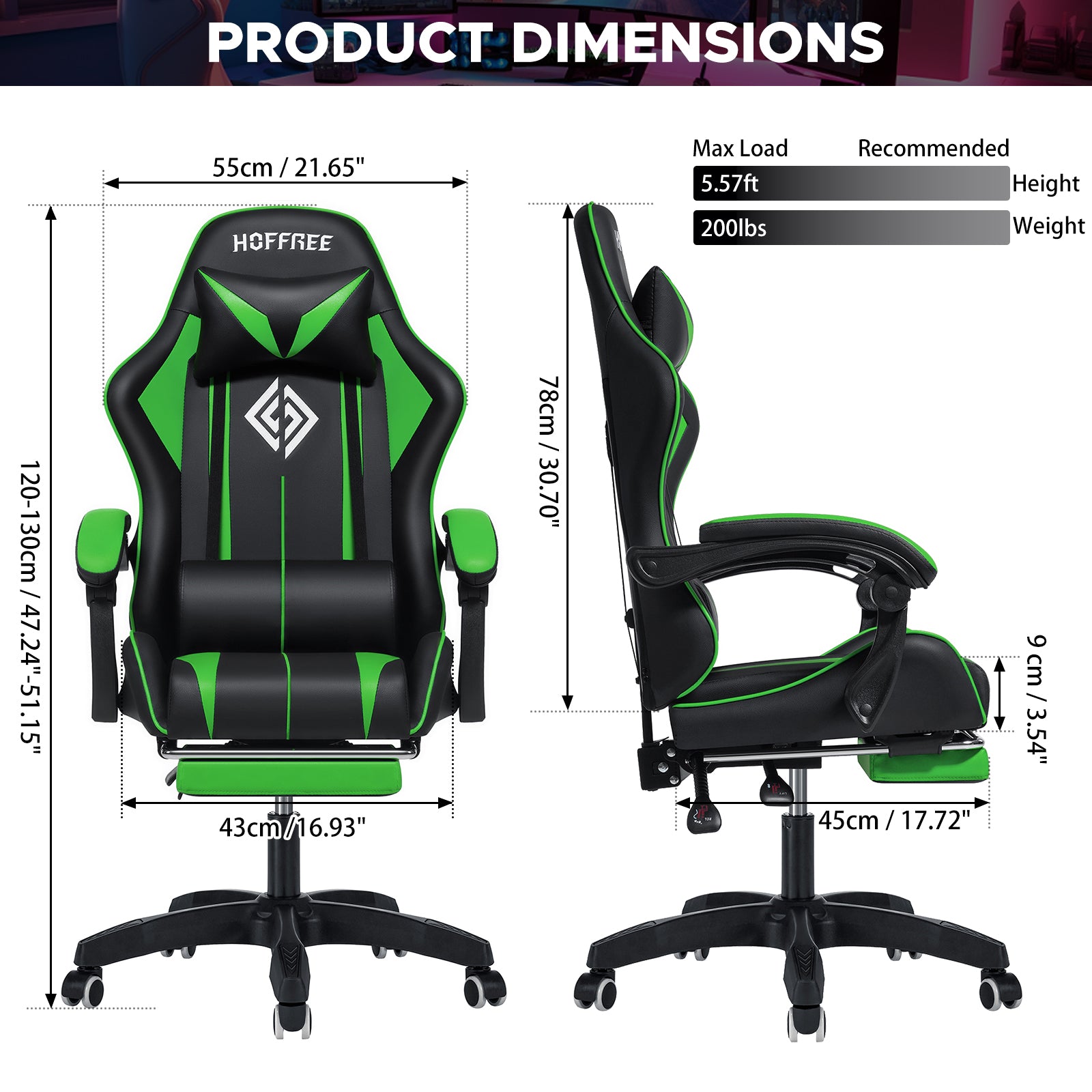 Level Up Your Gaming Experience: Ultimate Massage Gaming Chair with Footrest & Ergonomic Comfort! 🎮✨