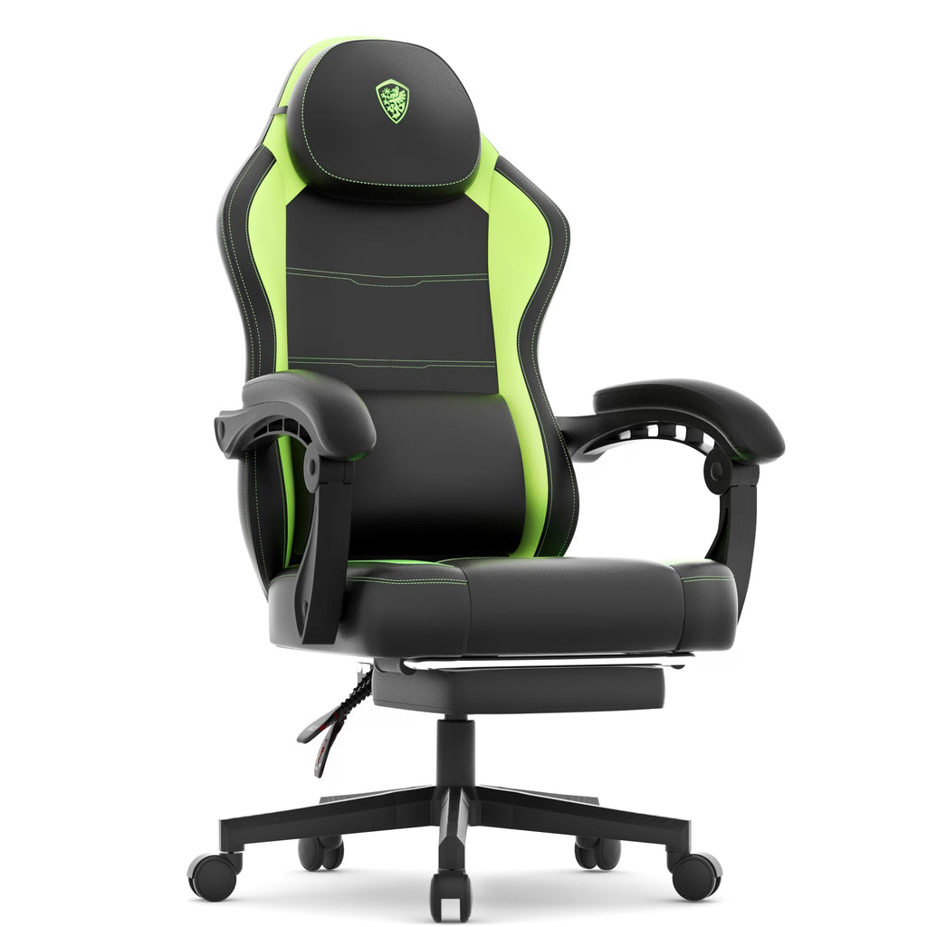 Level Up Your Comfort! 🎮✨ Check Out This Ergonomic Gaming Chair with Footrest & Massage Support - Perfect for Gaming & Office Use! 💺💚 #GamingChair #Comfort #Ergonomics