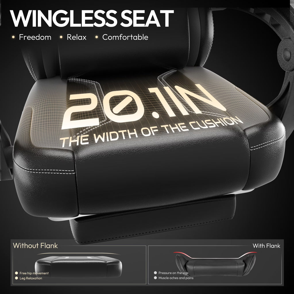 Level Up Your Comfort! 🎮✨ Ergonomic Gaming Chair with Massage Lumbar Support & Footrest - Perfect for Office & Gaming! 💺💪 #GamingChair #Comfort #Ergonomics