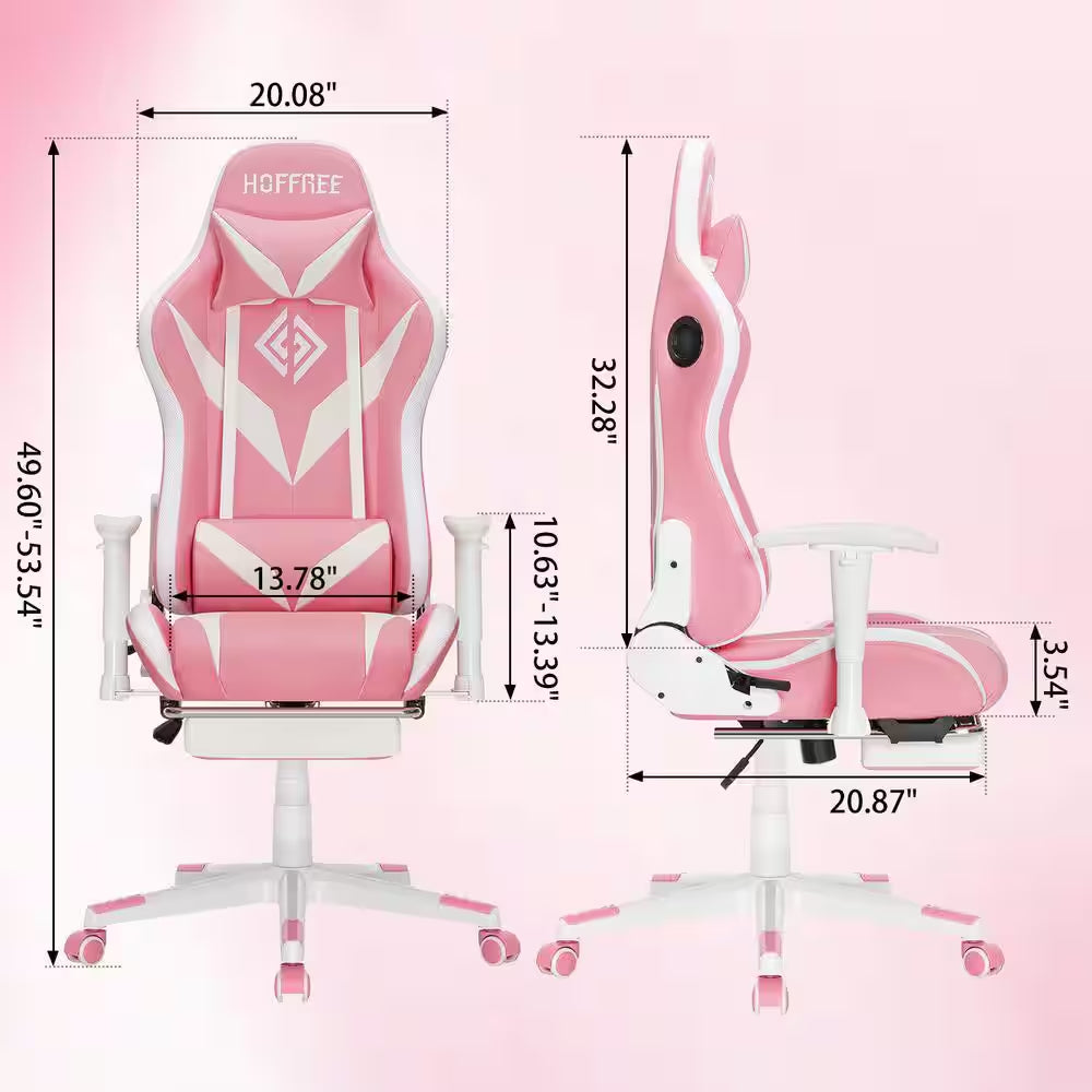 Level up your gaming experience with our stylish Pink Faux Leather Massage Chair! 🎮✨ Featuring LED lights, Bluetooth speakers, and adjustable armrests for ultimate comfort! 💖🛋️ #GamingChair #Ergonomic #PinkVibes