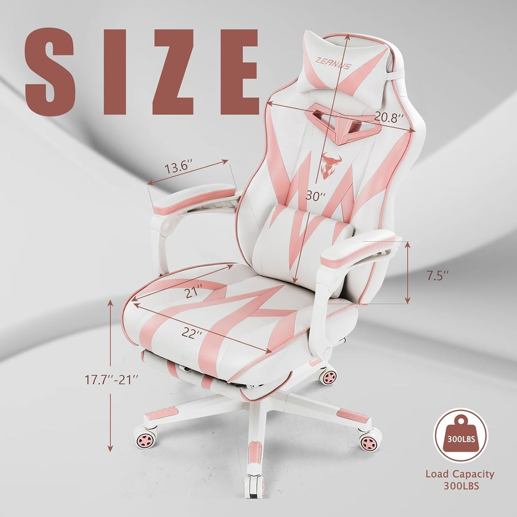 Level up your gaming setup with this adorable pink gaming chair! Perfect for girls and women, it features a reclining design, footrest, and even a massage function. Comfort meets style for the ultimate gaming experience! 🎮💖 #GamingChair #GamerGirl