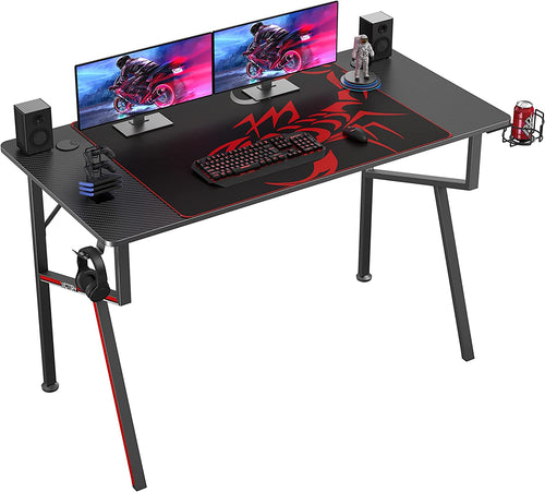 Transform Your Gaming Space! 🚀🖤 Discover the Ultimate 47-Inch K Shaped Desk with Everything You Need: Cable Management, Controller Stand, Cup Holder, Headphone Hook & a Free Mouse Pad! 🎮✨ #GamingDesk #GamerVibes