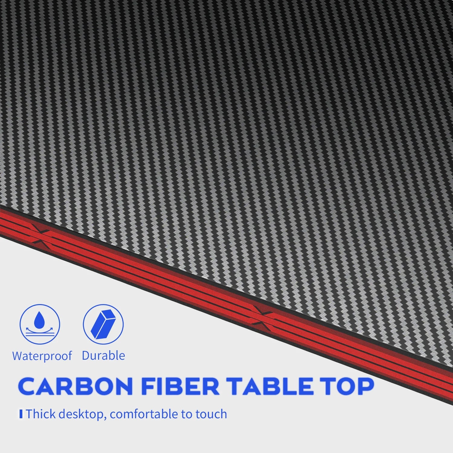 Level up your gaming setup with this sleek 51.2" L-Shaped Carbon Fiber Gaming Desk! Perfect for your corner space in stylish black! 🖤🎮 #GamingDesk #GamerSetup