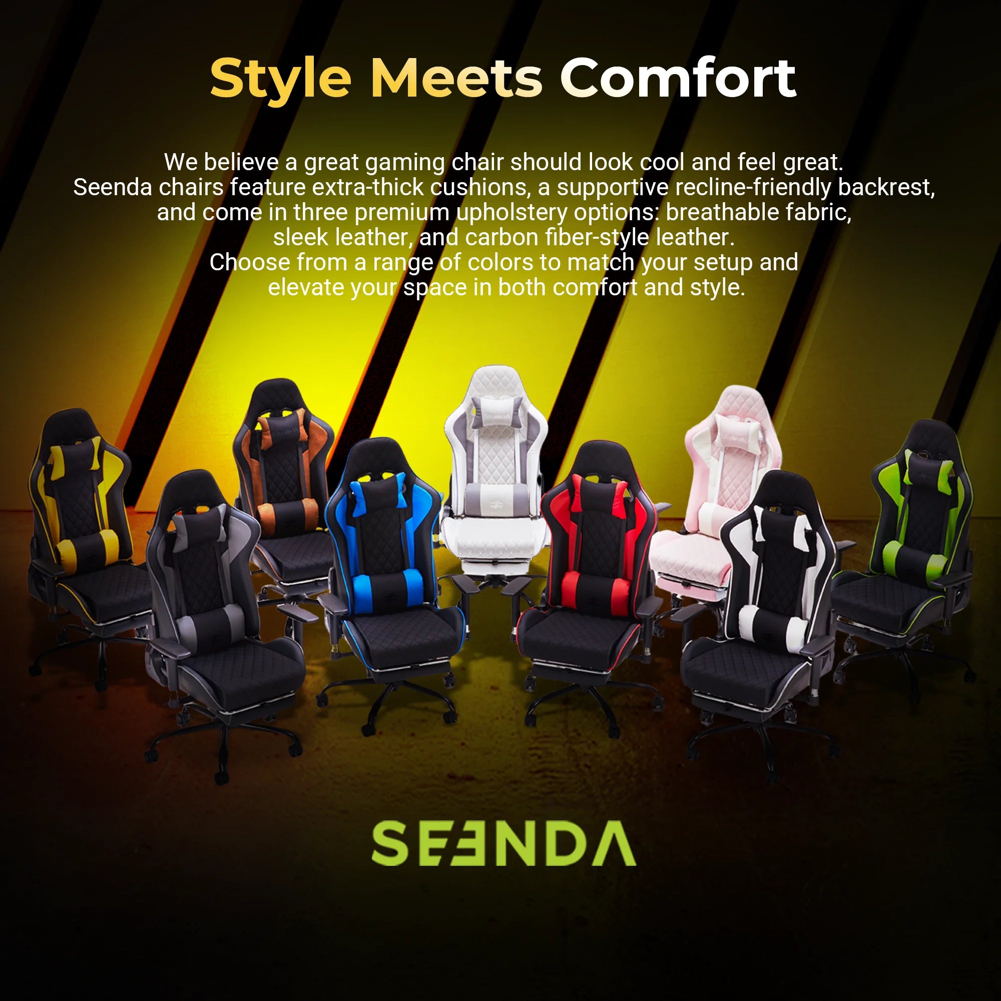 Gcpro-10 Big and Tall Gaming Chair, All-In-One Comfort Featuring a Retractable Footrest, High-Back Ergonomic Design, and Fully Adjustable Lumbar & Head Support