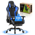 Gcpro-10 Gaming Chair, Big and Tall Video Game Chair with Footrest, High Back Ergonomic Computer Desk Chair Height Adjustable with Headrest and Lumbar Support