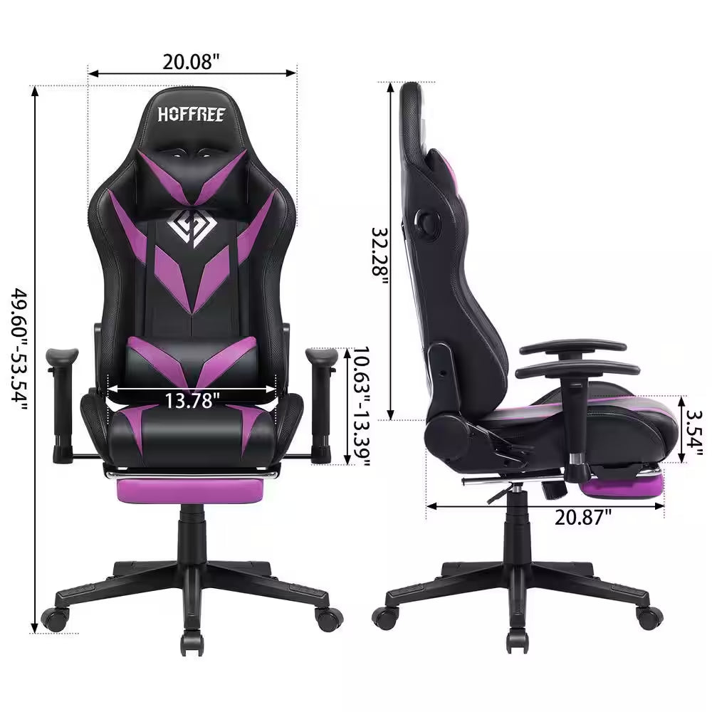 Level up your gaming experience with our Purple Faux Leather Massage LED Reclining Chair! 🎮✨ Enjoy Bluetooth speakers and adjustable armrests for ultimate comfort! 💜🛋️ #GamingChair #Ergonomic #GameOn