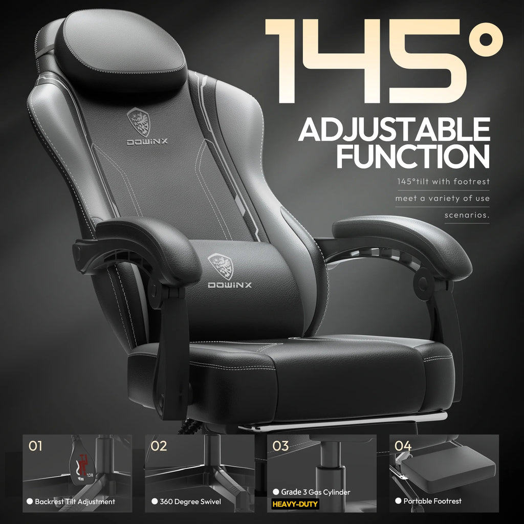 Level Up Your Comfort! 🎮✨ Ergonomic Gaming Chair with Massage Lumbar Support & Footrest - Perfect for Office & Gaming! 💺💪 #GamingChair #Comfort #Ergonomics