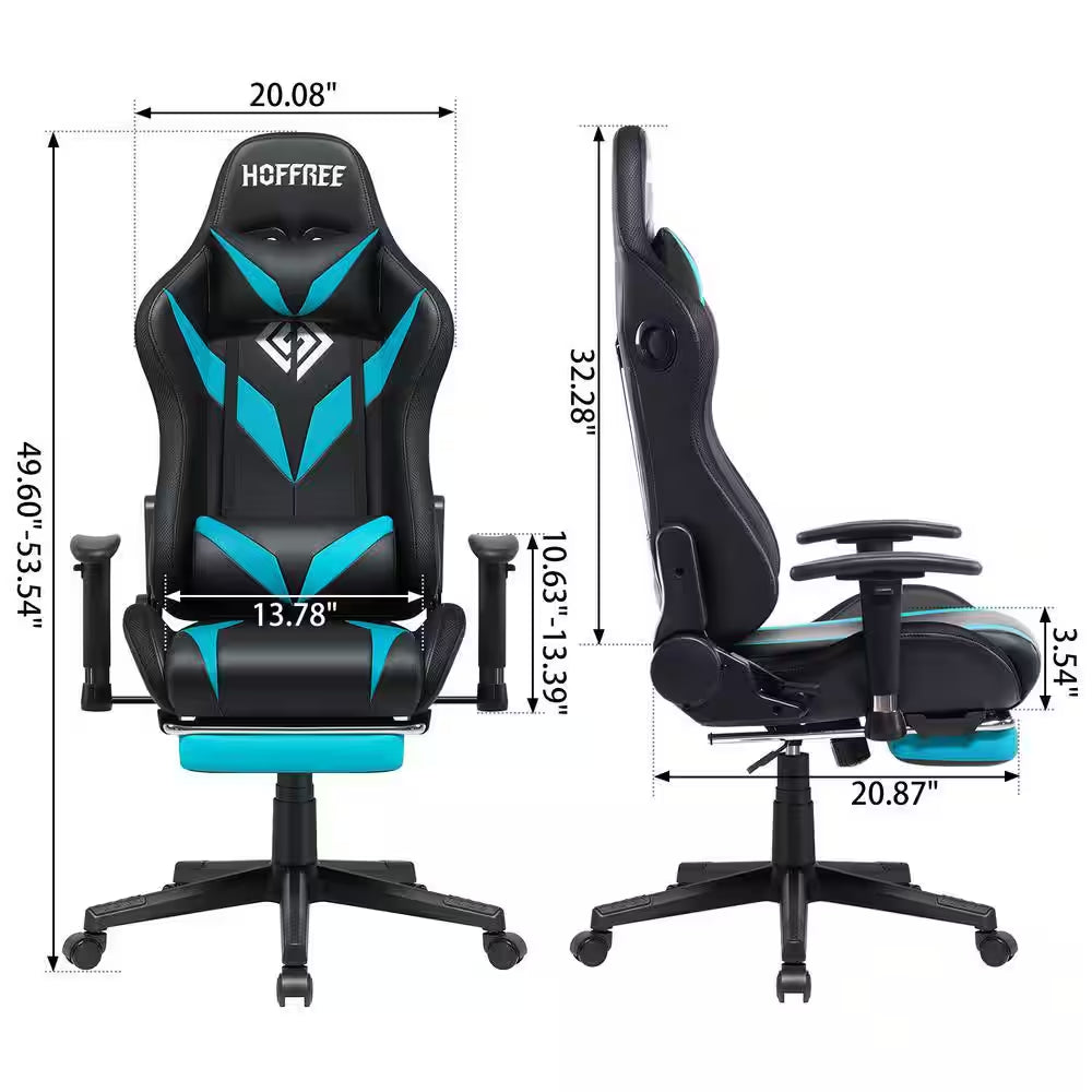 Level up your gaming experience with our stylish Blue Faux Leather Massage Reclining Chair! 🎮✨ Featuring Bluetooth speakers and adjustable armrests for ultimate comfort! #GamingChair #ErgonomicDesign #BluetoothSpeakers