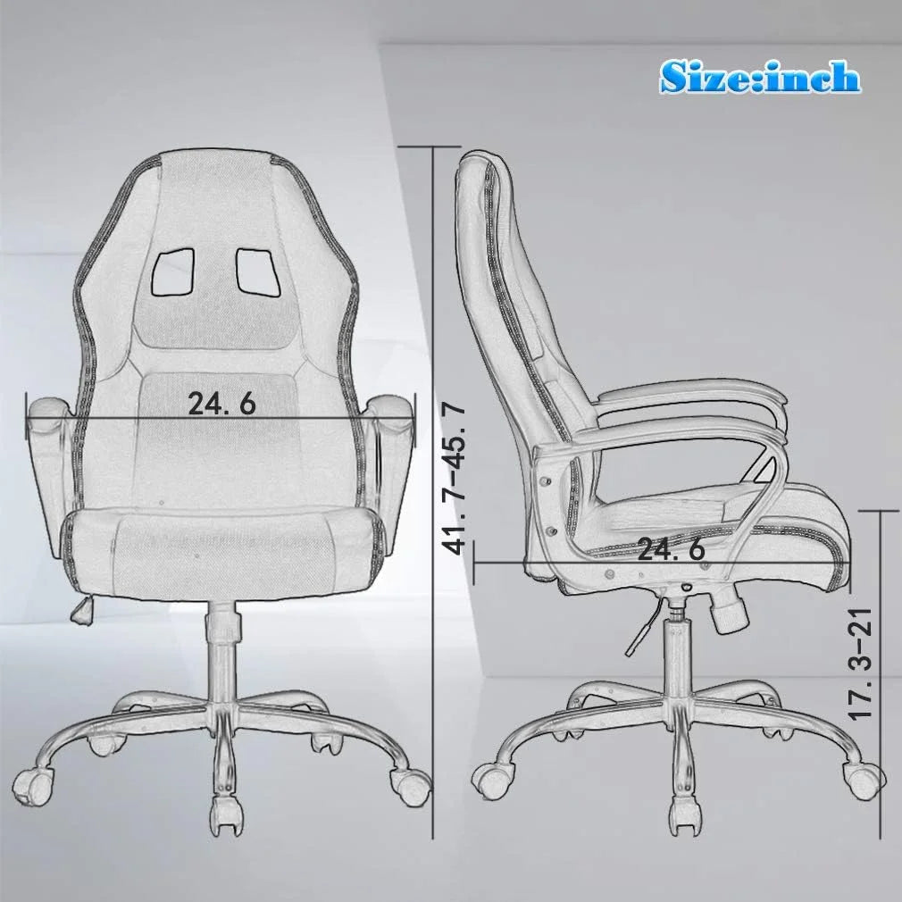 Upgrade your gaming experience with our stylish White PU Leather & Mesh Racing Chair! 🏎️💨 Enjoy ultimate comfort and support while you play! #GamingChair #RacingStyle