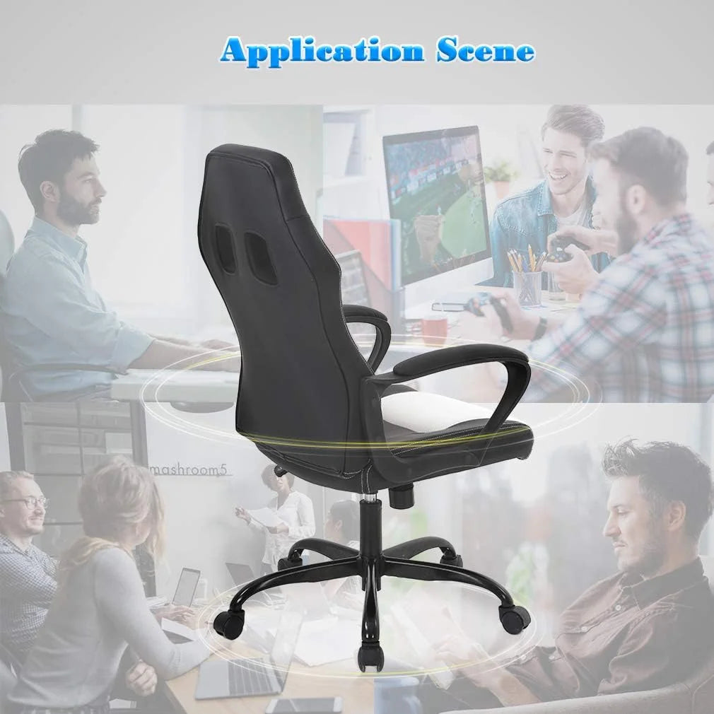 Upgrade your gaming experience with our stylish White PU Leather & Mesh Racing Chair! 🏎️💨 Enjoy ultimate comfort and support while you play! #GamingChair #RacingStyle