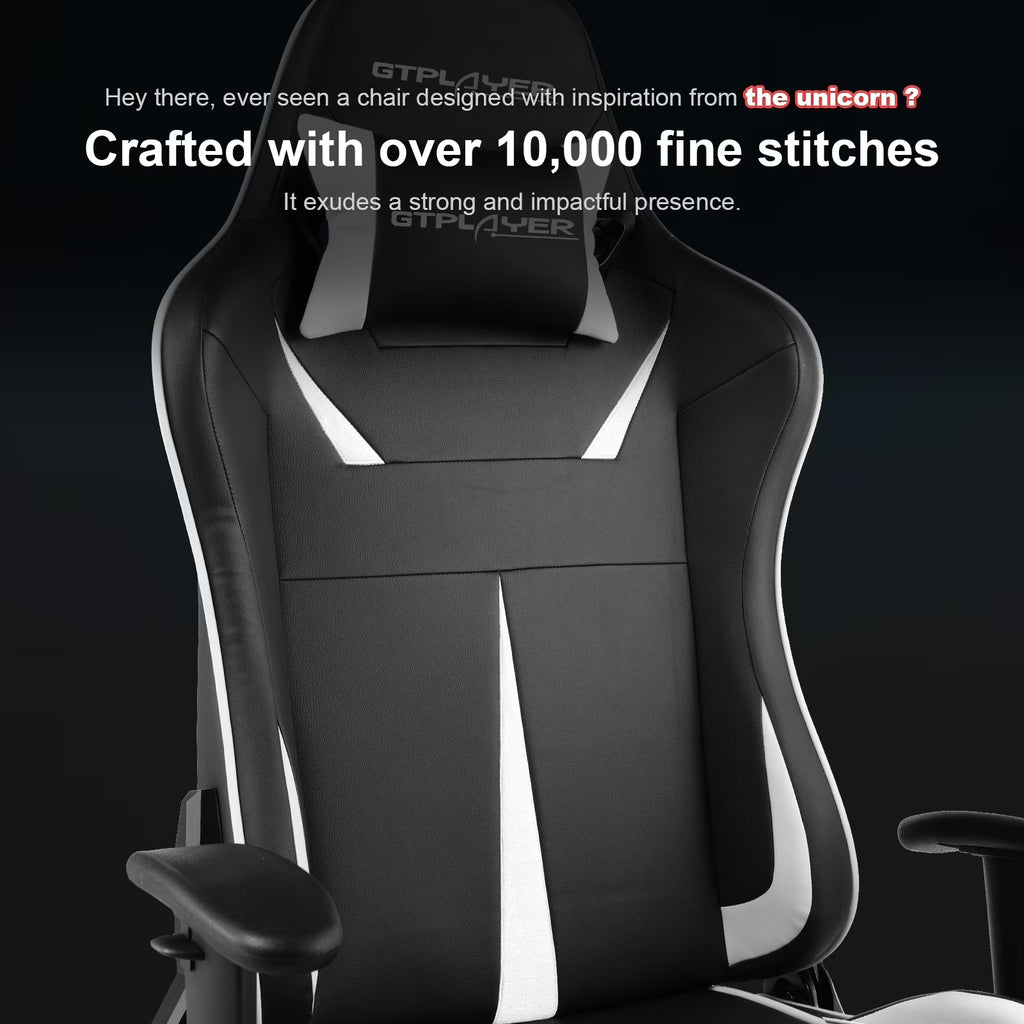 Transform your gaming setup with the ultimate GTRACING Music Gaming Chair! 🎮✨ Enjoy ergonomic comfort, a cozy footrest, and stylish white PU leather for those epic gaming marathons! 🪑🎶 #GamingChair #ErgonomicDesign #GTRACING