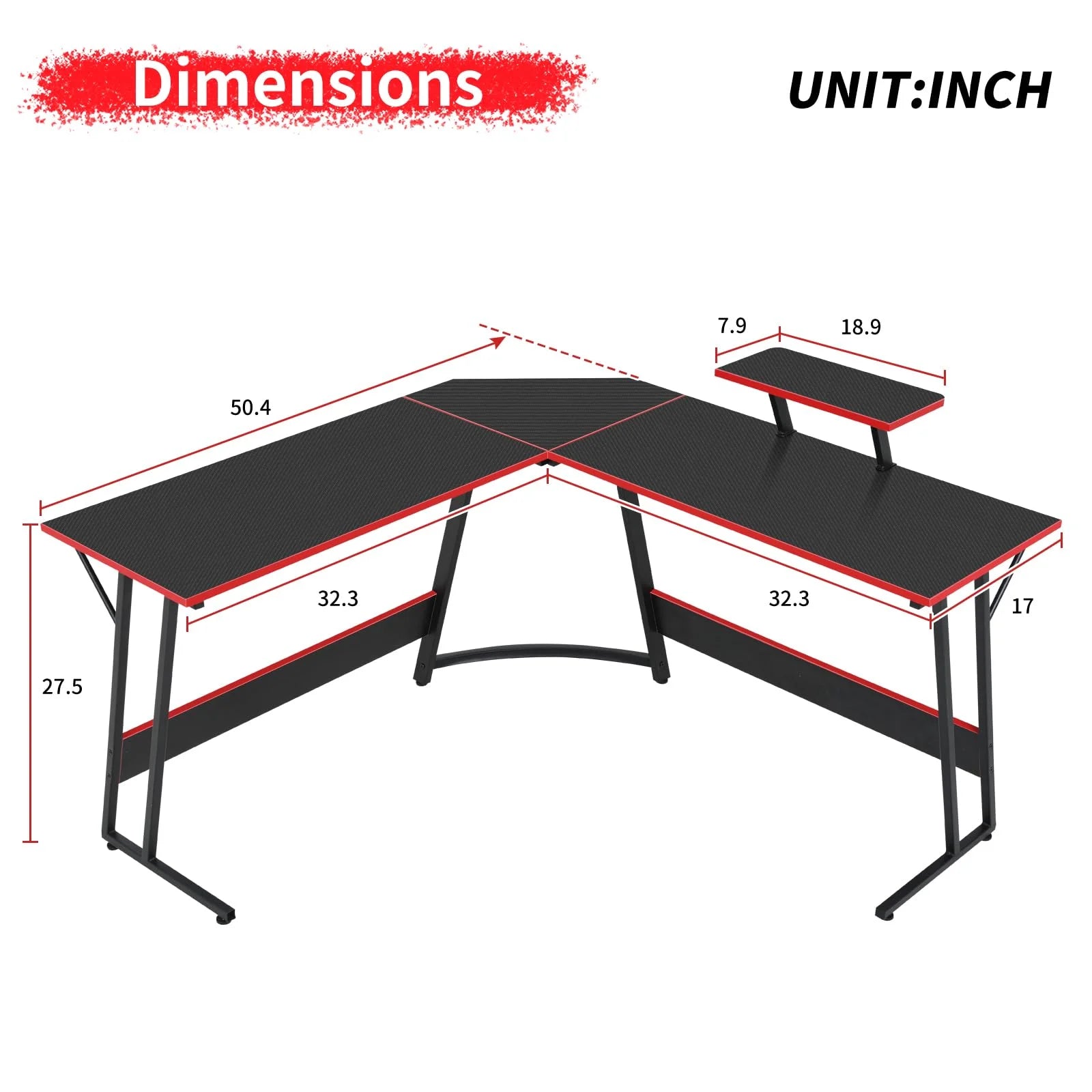 Transform Your Space! 🖥️✨ Discover the Ultimate 50" L-Shaped Gaming Desk - Ideal for Your Home Office & Gaming Needs! 🕹️🖤