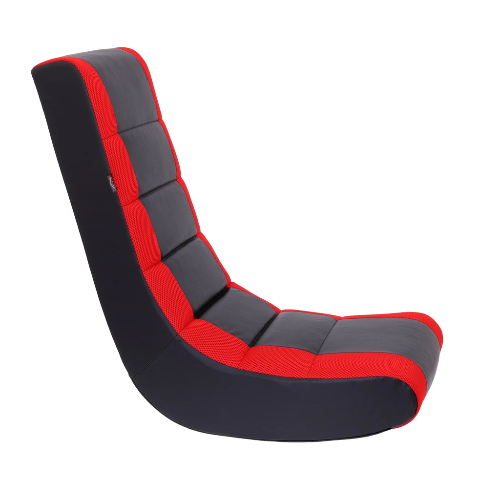 Level up your gaming experience with the Classic Video Rocker Floor Chair! Perfect for kids and teens, featuring stylish PU faux leather and breathable polyester mesh in sleek black and red. 🎮🔥 #GamingChair #KidsGaming