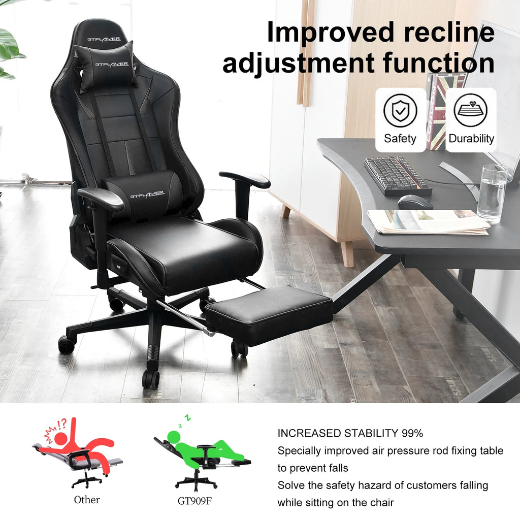 Transform Your Gaming Setup with the GTRACING Music Gaming Chair! 🎮🪑 Experience ultimate comfort and style with its ergonomic design and cozy footrest! #GTRACING #GamingChair #LevelUpYourGame