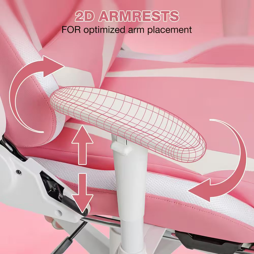 Level up your gaming experience with our stylish Pink Faux Leather Massage Chair! 🎮✨ Featuring LED lights, Bluetooth speakers, and adjustable armrests for ultimate comfort! 💖🛋️ #GamingChair #Ergonomic #PinkVibes
