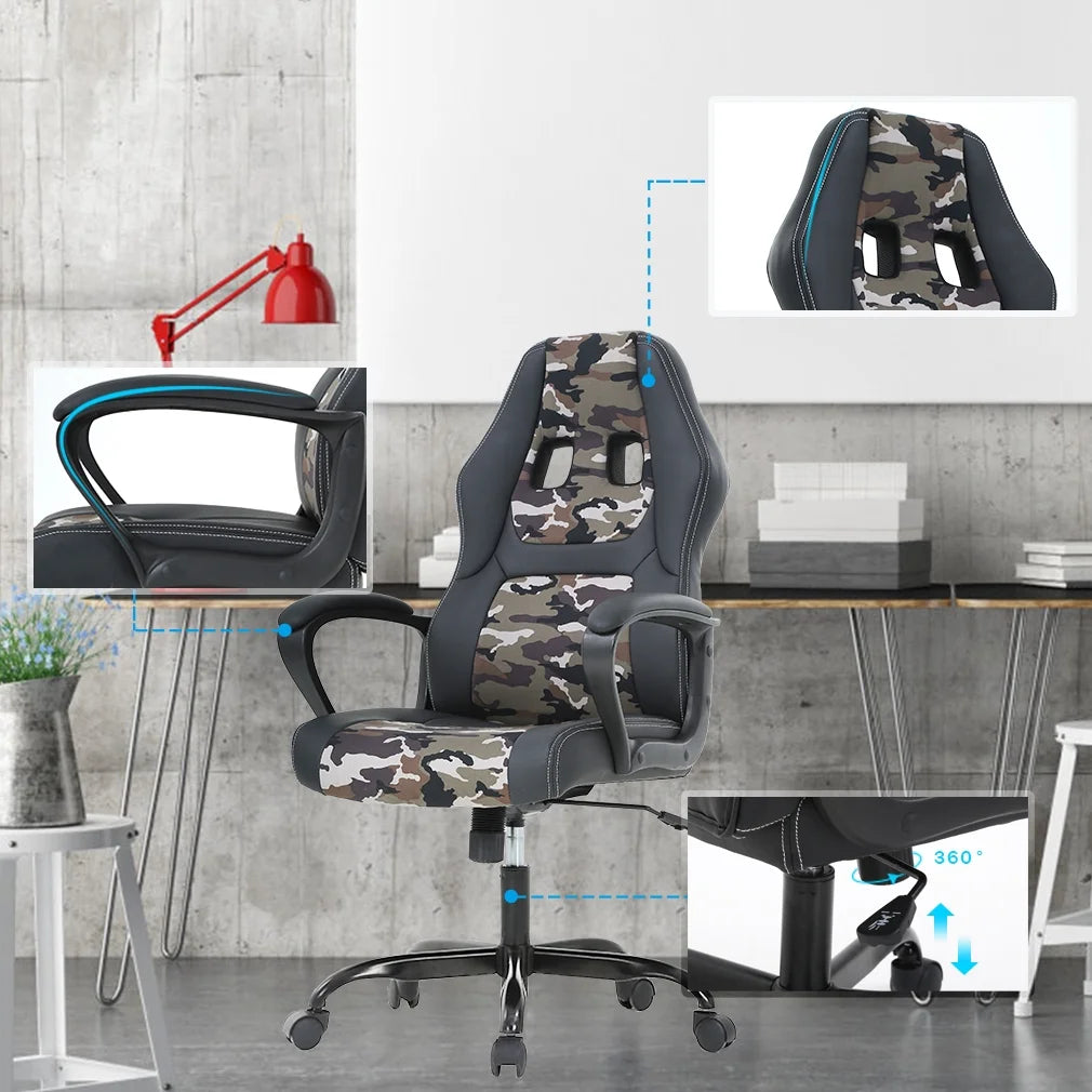 Transform Your Gaming Experience with Our Camo Ergonomic Chair – Comfort & Support for All Gamers! 🎮🪑