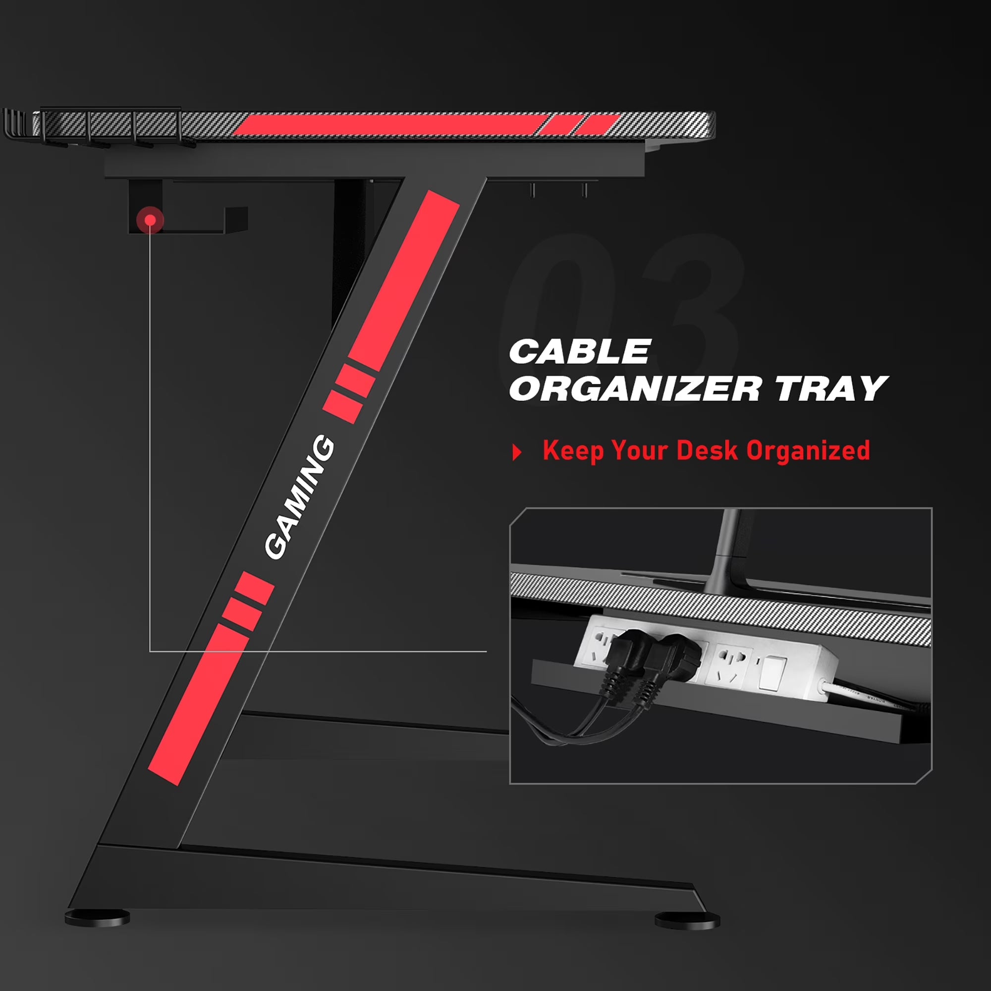 Level up your gaming setup with our sleek Ergonomic Curved LED Z-Leg Desk in Black! 🖤🎮✨